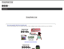 Tablet Screenshot of crazyfads.com
